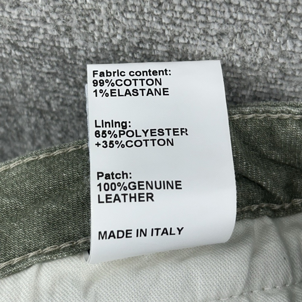 R13 Tobi Boy Jeans Women Size 26 Army Green Denim Made Italy Straight Leg - Picture 7 of 12